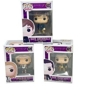 Funko Pop Gossip Girl *Set of 3* NIP Dan, Nate, and Serena 620, 621, 623